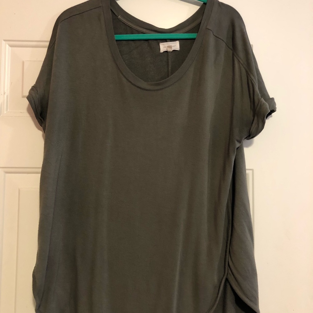 Hunter Green Lou and Grey Top